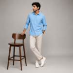 Sky Blue Striped Shirt
